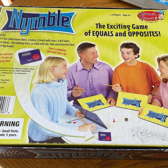 Nymble the Exciting Game of Equals and Opposites by Kramel Gsmes - Picture 2 of 3